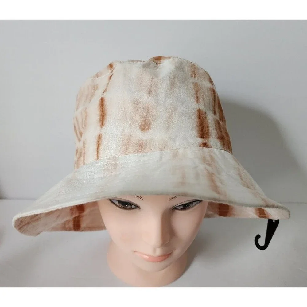 NWT $38 VINCE CAMUTO Tyedye Brown Taupe BUCKET HAT